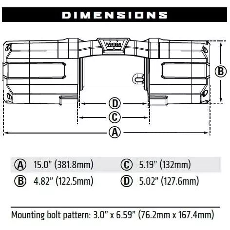 WARN AXON 45-S POWERSPORT UTV WINCH - 4500lb