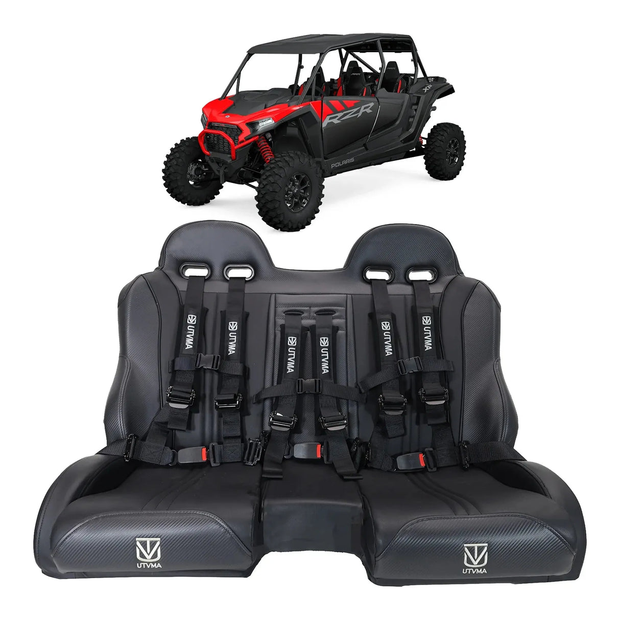 2024+ RZR XP 1000 Front/Rear Bench Seat W Harnesses