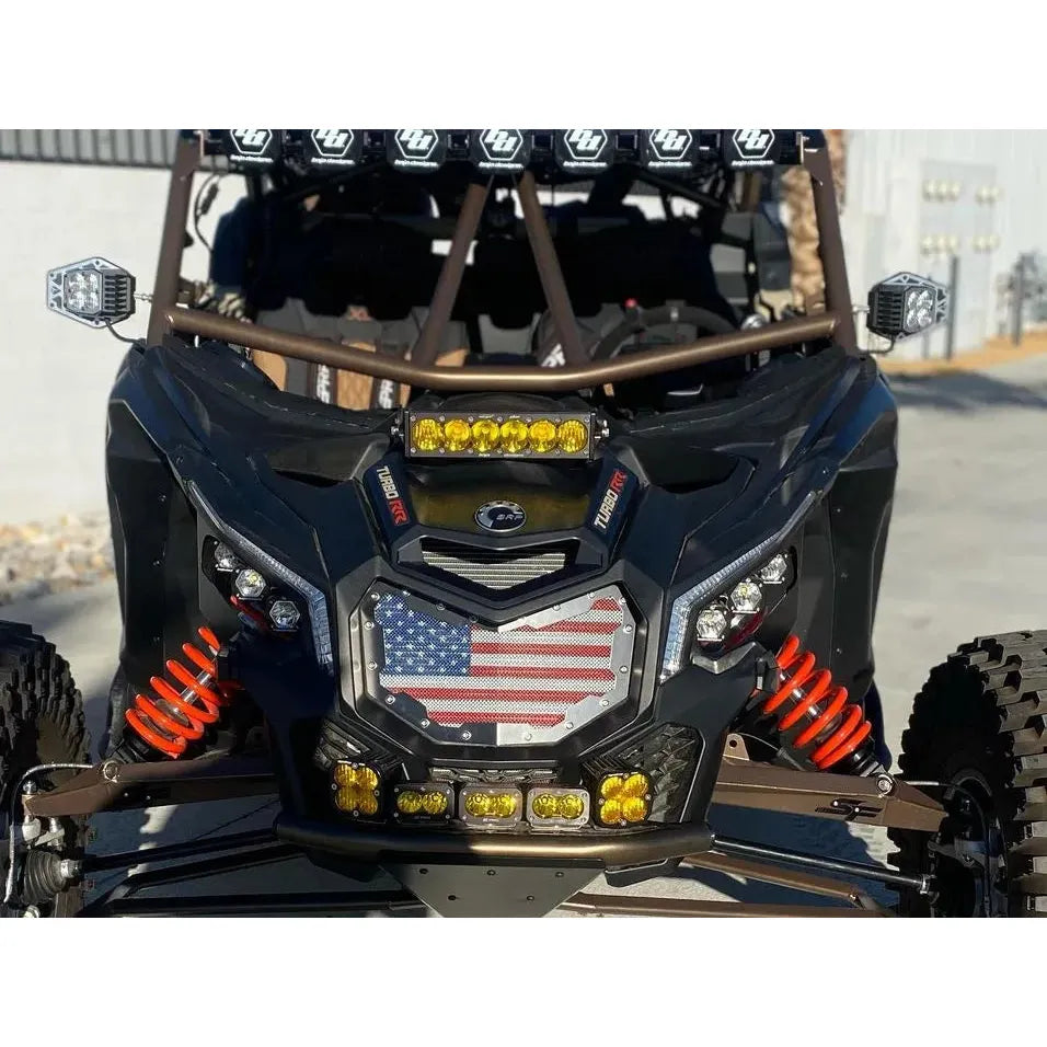 Baja Designs 10in OnX6+ Can-Am Maverick X3 Shock Mount Kit - Amber