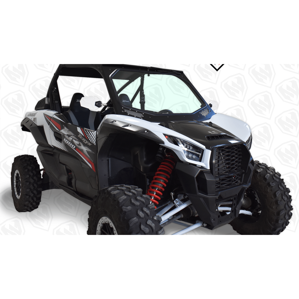 Kawasaki KRX Full Glass Windshield with Vents