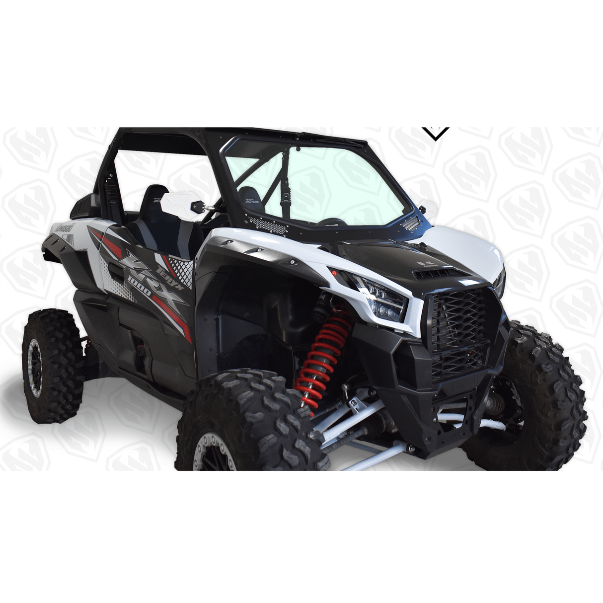 Kawasaki KRX Full Glass Windshield with Vents