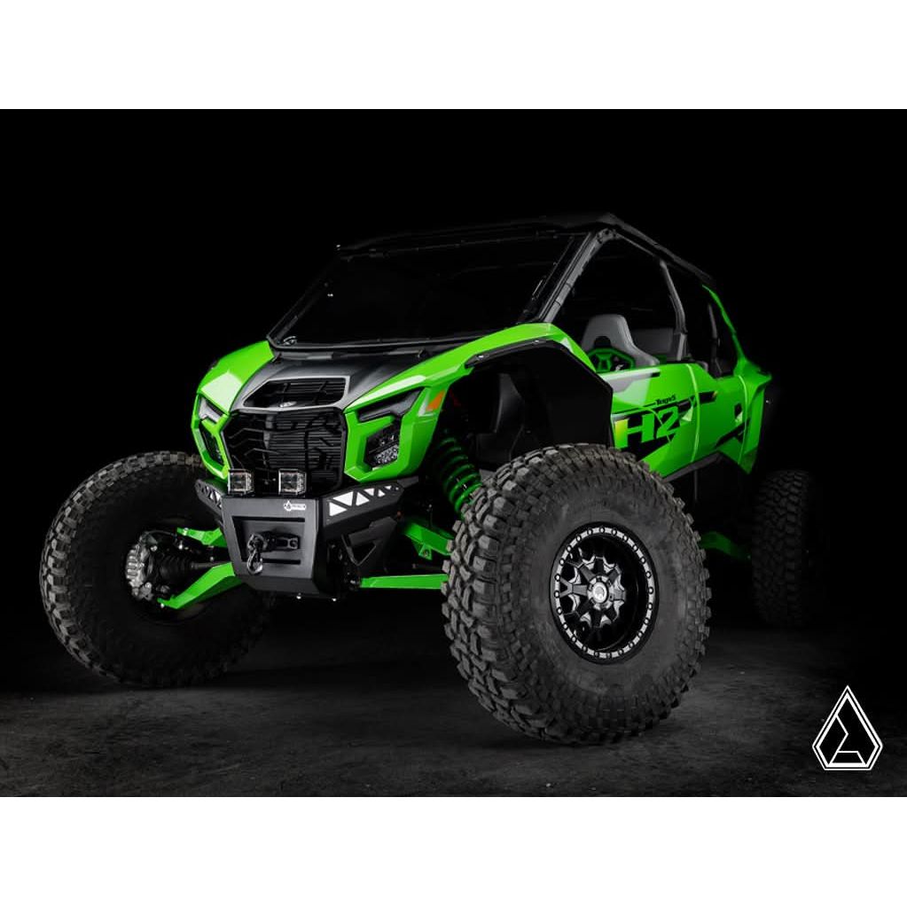 Assault Industries - Kawasaki Teryx H2 Winch-Ready Aluminum Plate Front Bumper