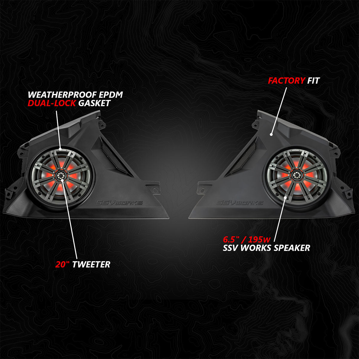 2024-2025 Can-Am Maverick R, Phase-6 K-Spec 1650watt 6-Speaker Stereo System with Kicker Horns