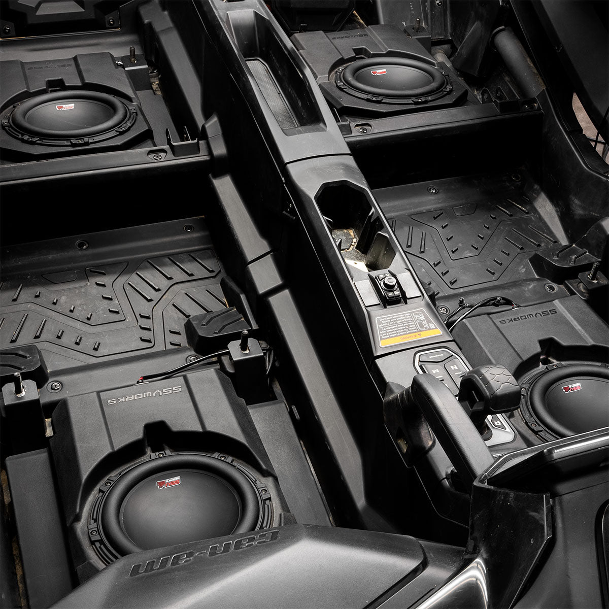 SSV - 2024-2026 Can-Am Maverick R 4-Seater Rear-Seat Plug-&-Play Dual-Subwoofer Add-On Kit