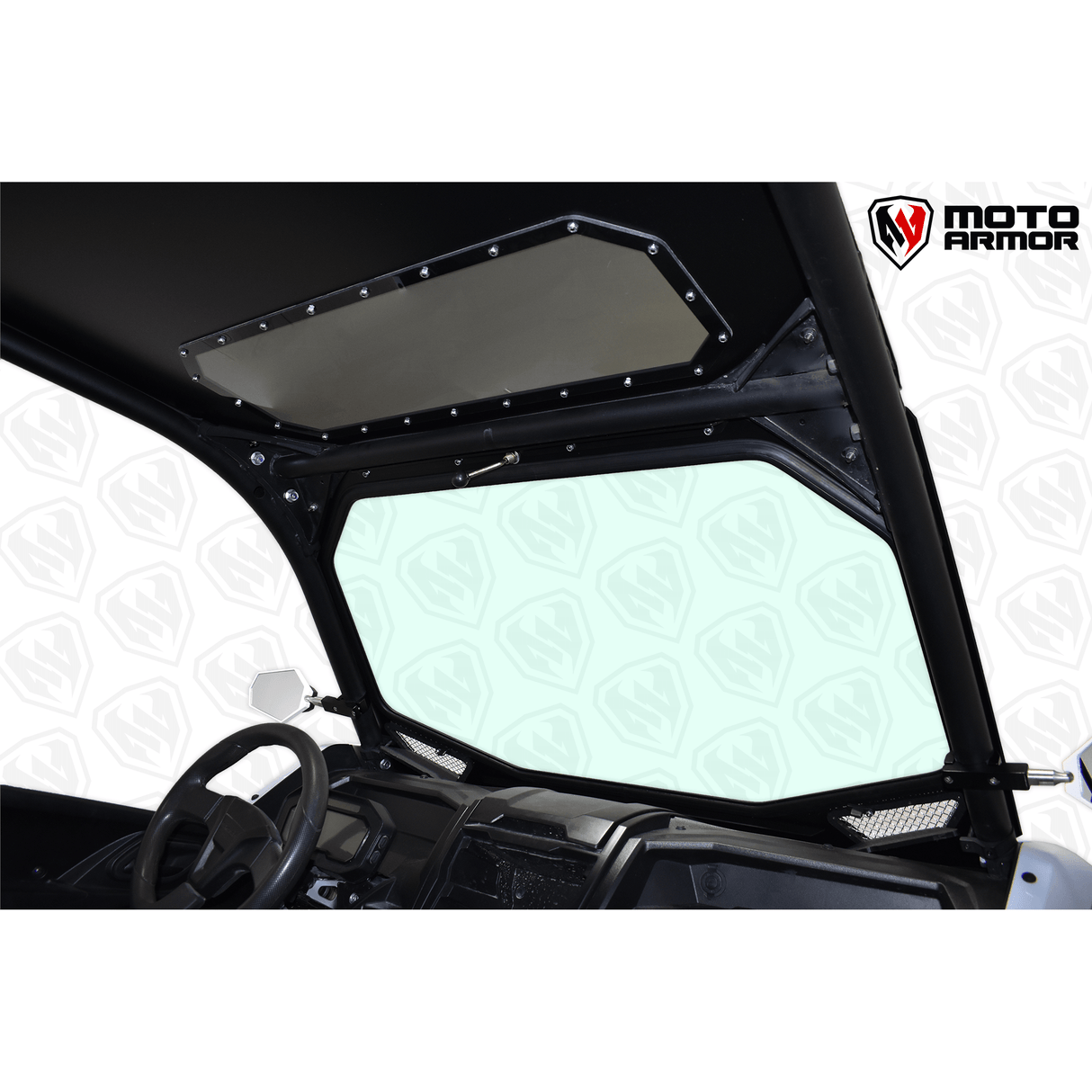 Kawasaki KRX Full Glass Windshield with Vents