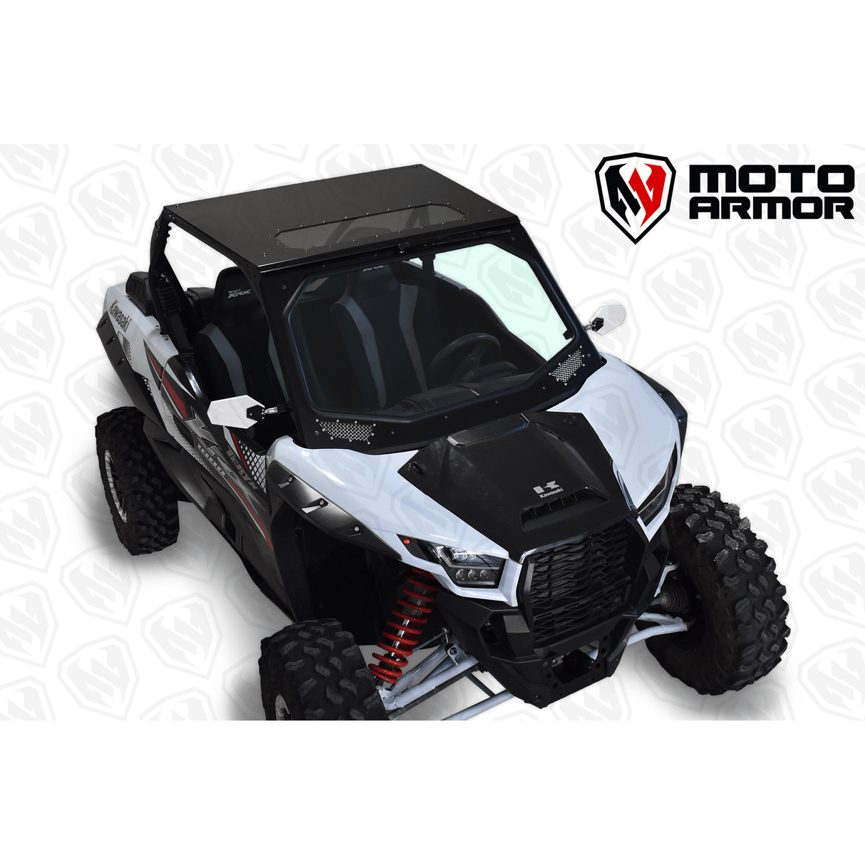 Kawasaki KRX Full Glass Windshield with Vents