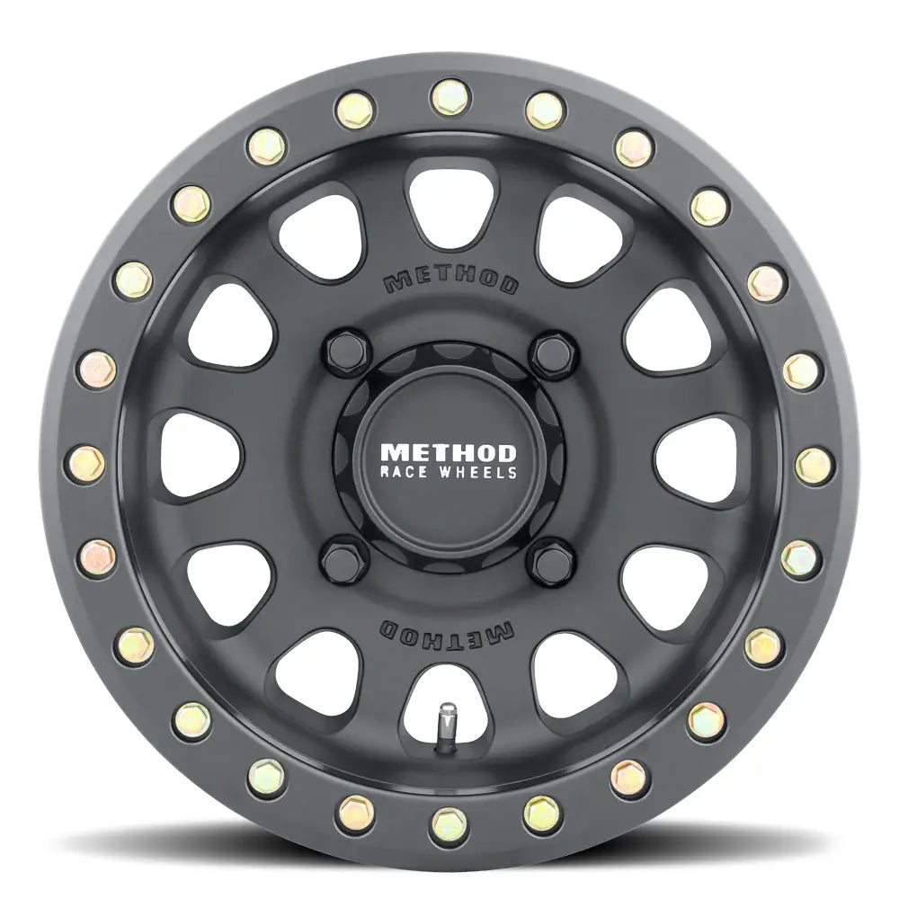Method MR401 UTV Beadlock 15x7 +38mm Offset 6 x 139.7 BP 81.80mm CB Matte Black Wheel w/ BH-H24100