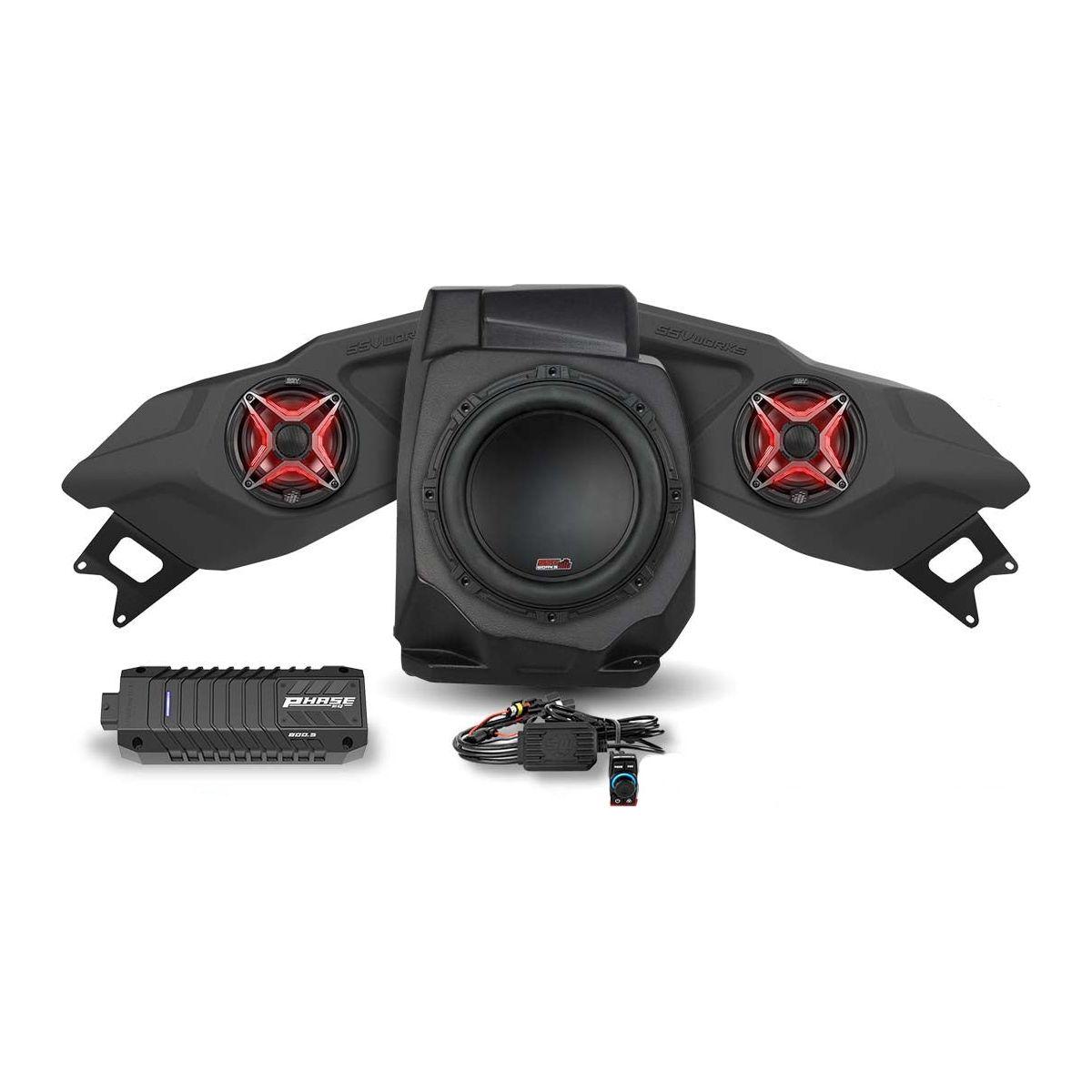 SSV Works - Polaris RZR Pro / Turbo R Ride Command Lighted 3-Speaker System