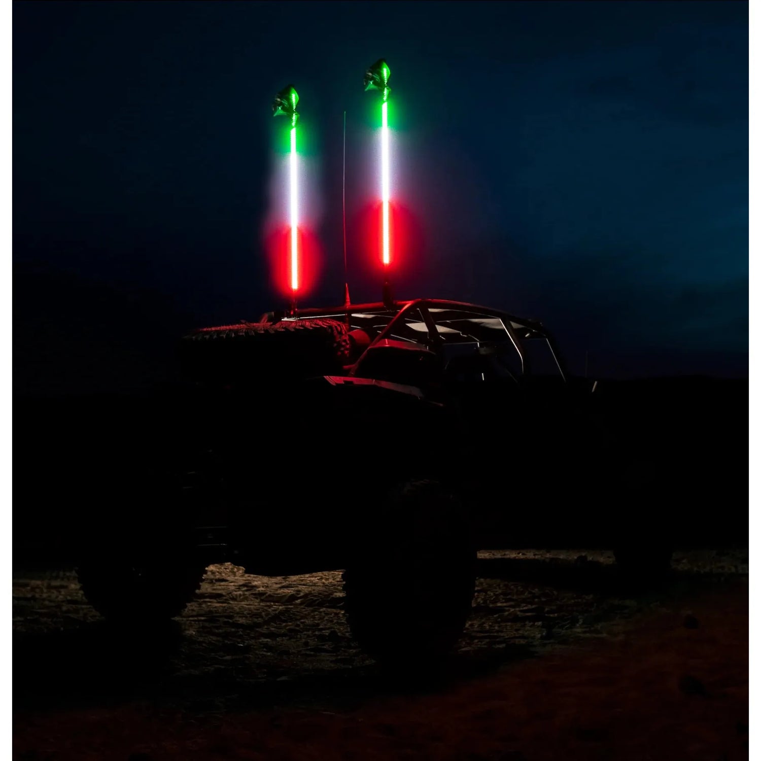 5150 Whips - Red/White/Green - Hyper Color Whips