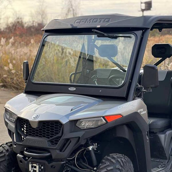 EMP D.O.T. Rated Safety Glass Full Front Windshield w/ Hand Wiper - 2023-25 CF Moto UForce 600