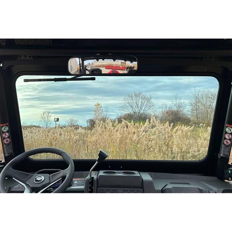 EMP D.O.T. Rated Safety Glass Full Front Windshield w/ Hand Wiper - 2023-25 CF Moto UForce 600