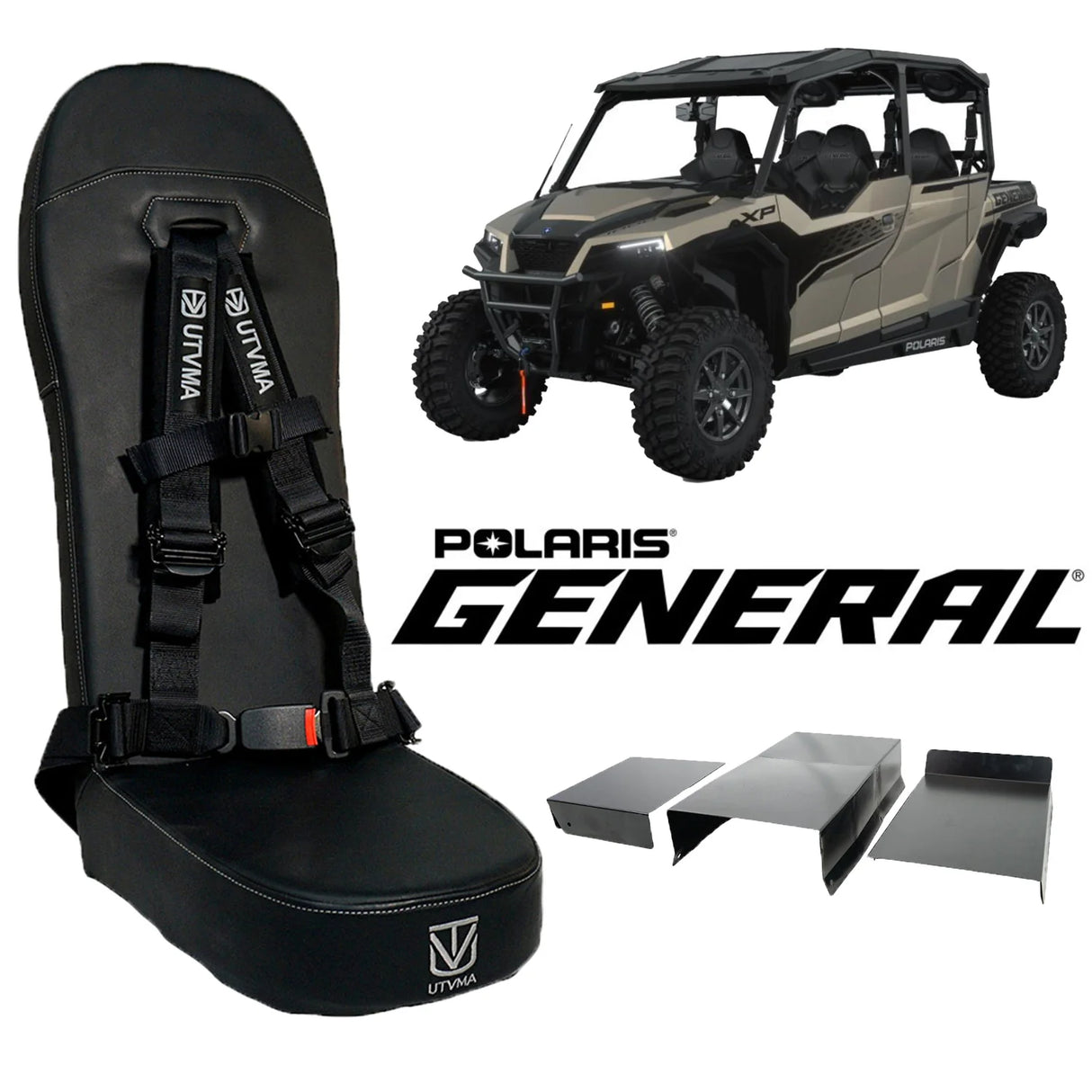 2015-2025 Polaris General 4 Rear Bump Seat with Console Delete Kit