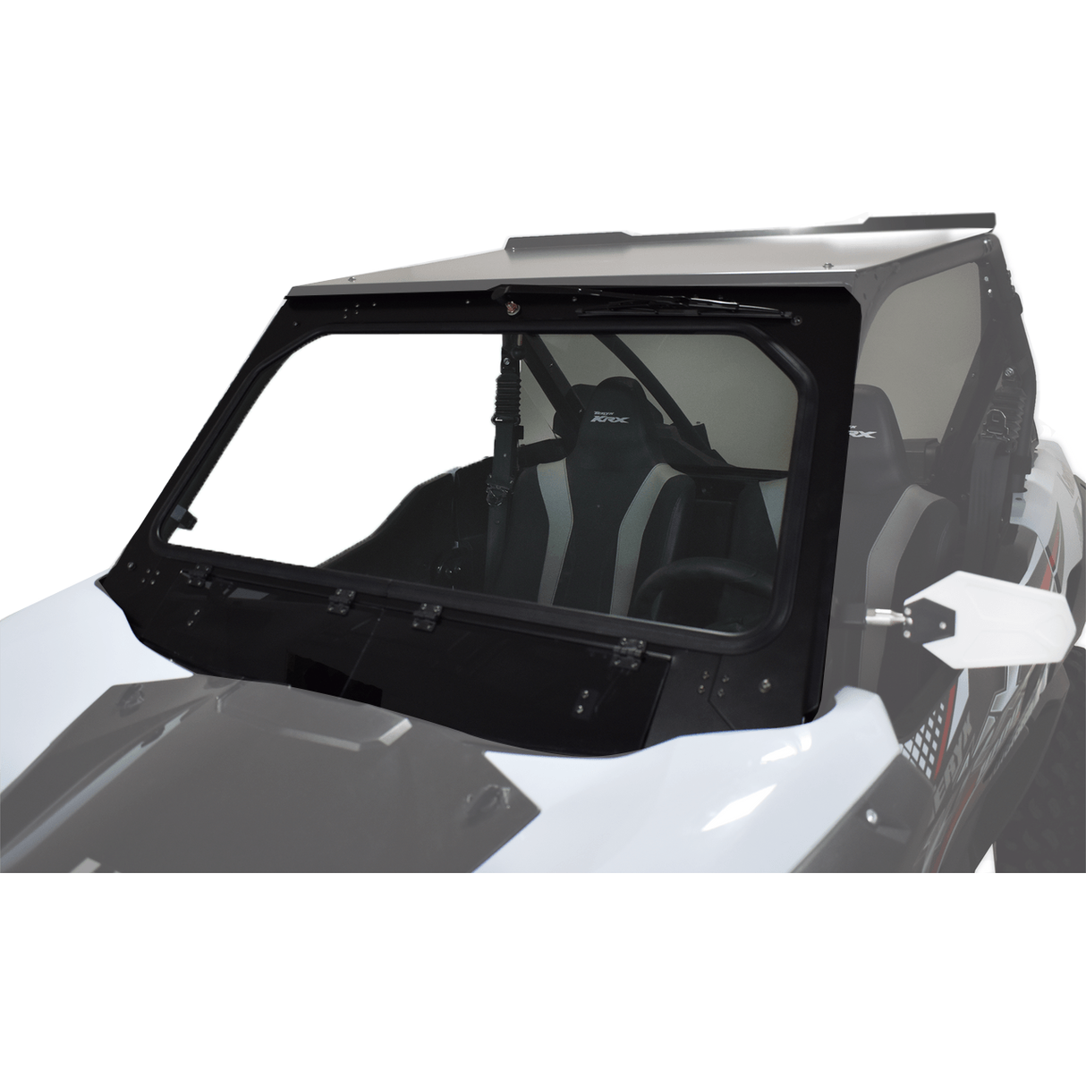 2020-2025 Kawasaki KRX 1000 Black Vented Full Glass Windshield with Wiper