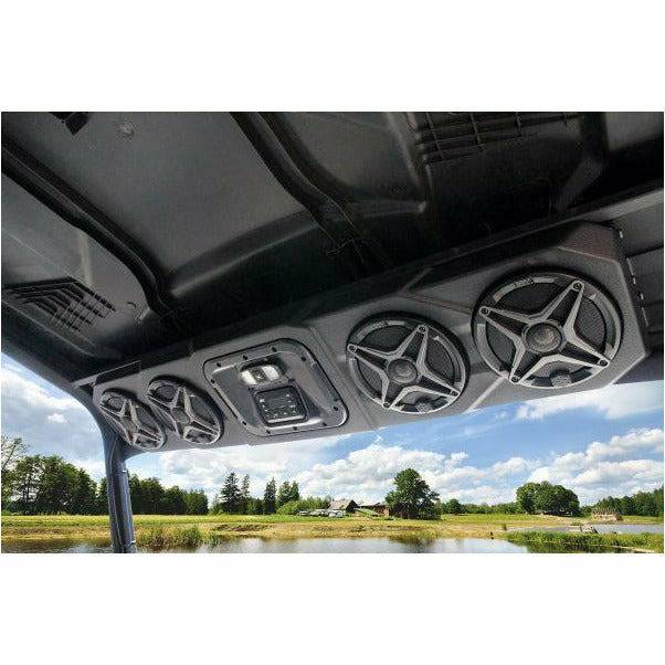 SSV Works - Bluetooth 4-Speaker Overhead Weatherproof Sound Bar Can-Am Defender