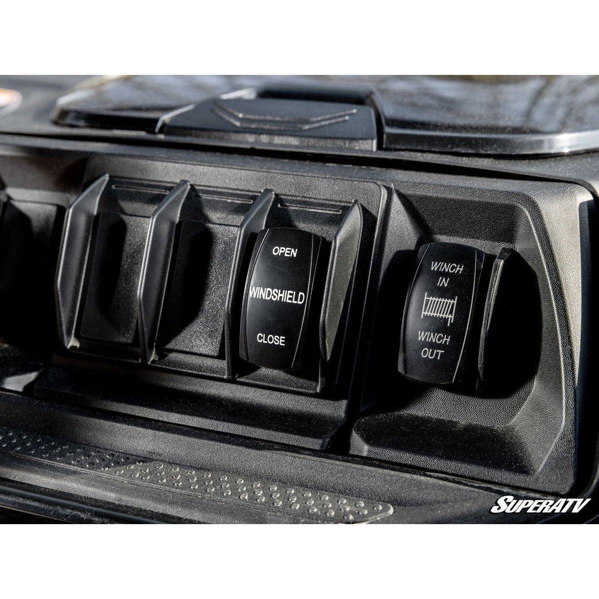 SuperATV Can-Am Maverick R Maxdrive Power Flip Windshield