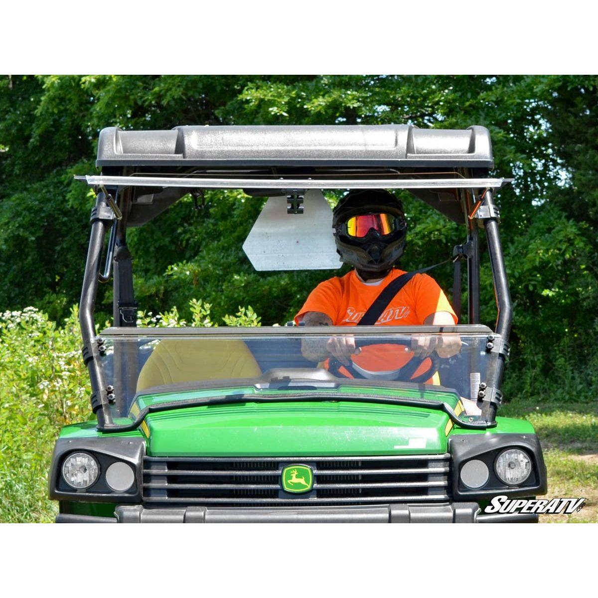 SuperATV John Deere Gator Scratch Resistant Flip Windshield