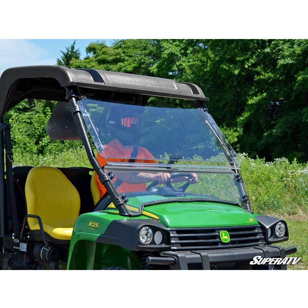 SuperATV John Deere Gator Scratch Resistant Flip Windshield