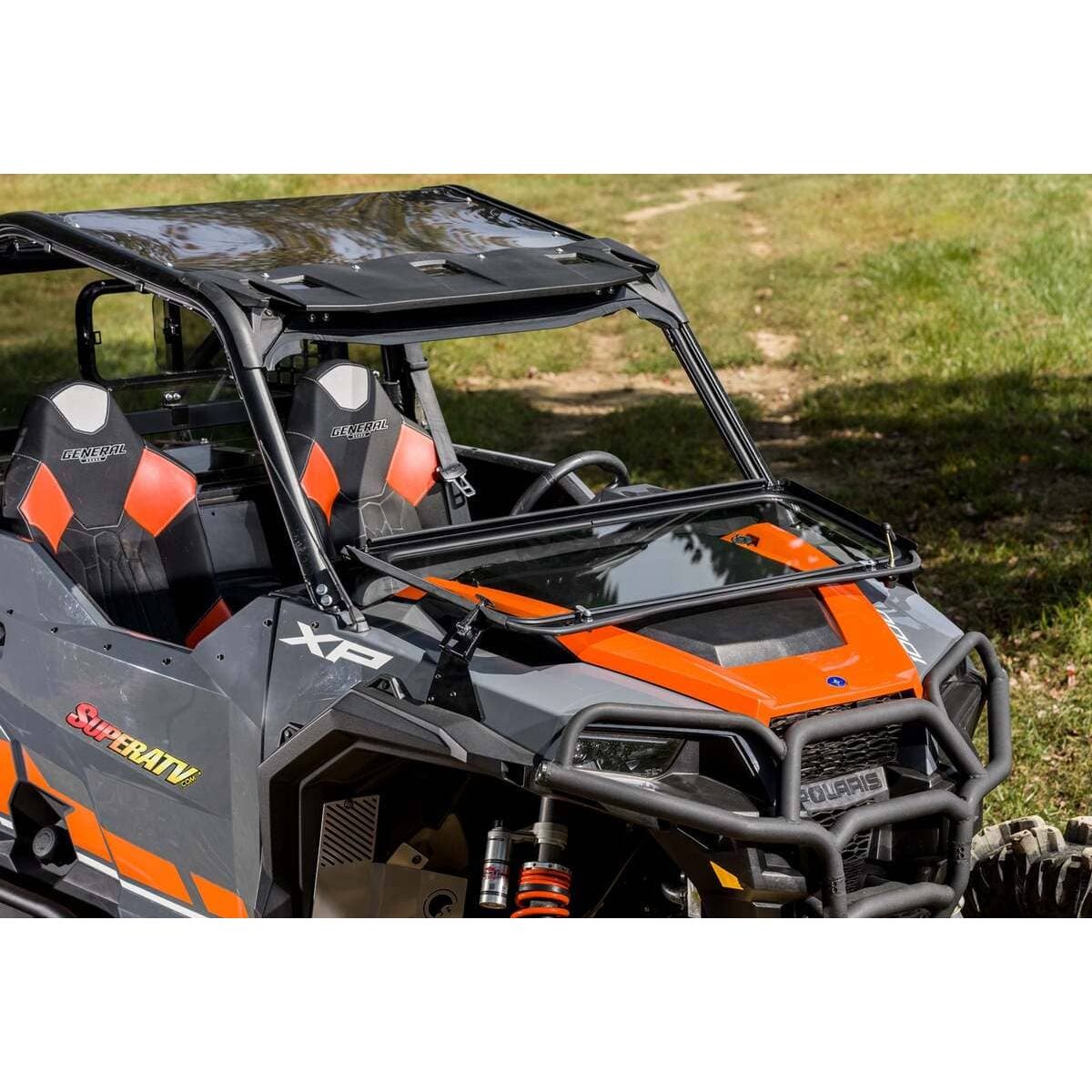SuperATV Polaris General XP 1000 Flip-Down Glass Windshield