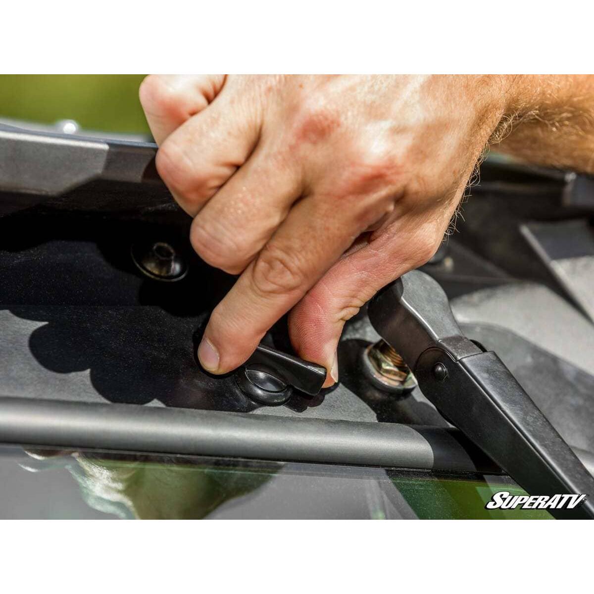 SuperATV Polaris General XP 1000 Flip-Down Glass Windshield