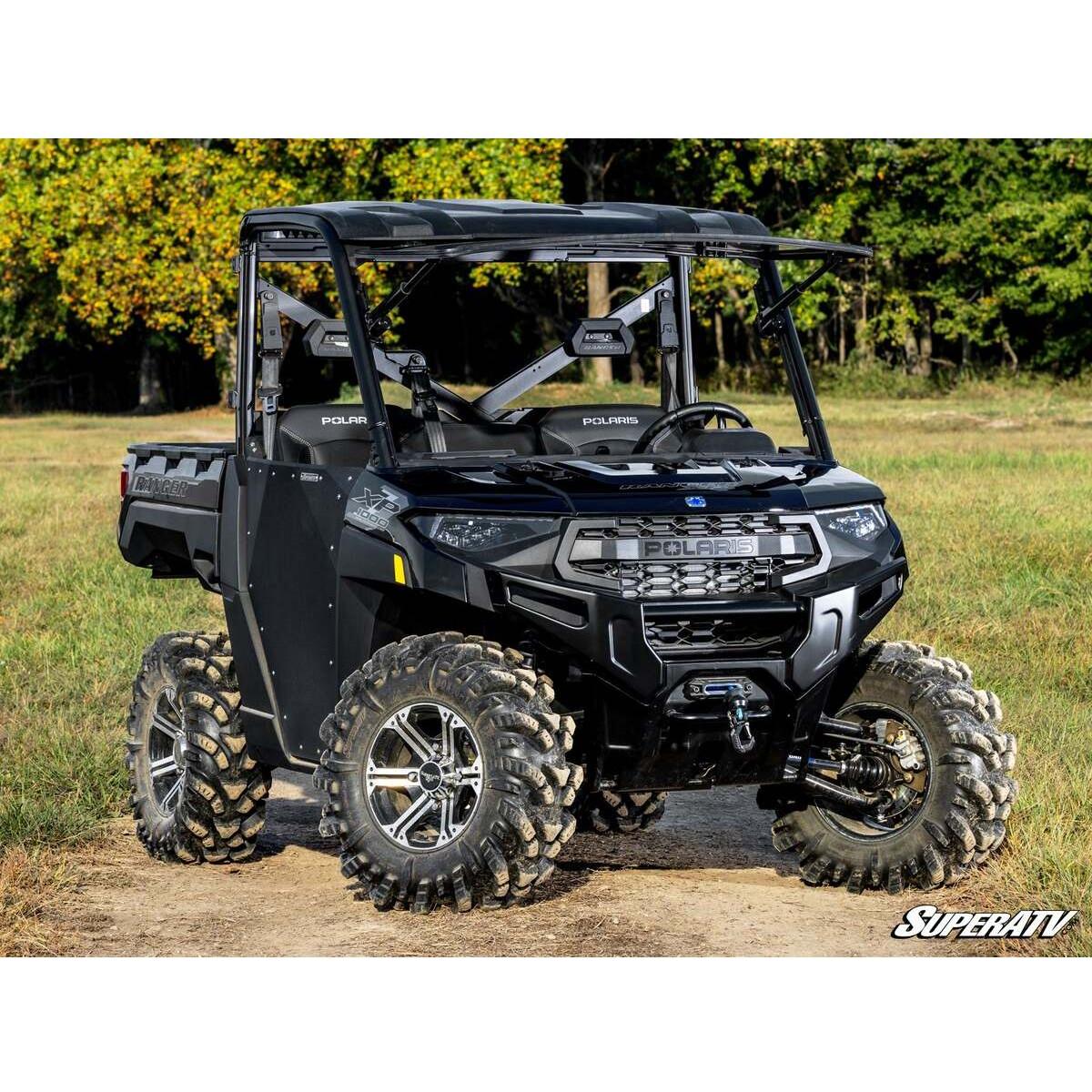 SuperATV Polaris Ranger XP 1000 MaxDrive Power Flip Glass Windshield
