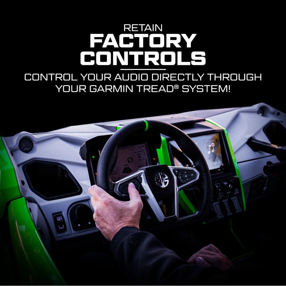 UTV Stereo Kawasaki Teryx H2 Garmin Tread Elite Stage 6 Stereo Kit