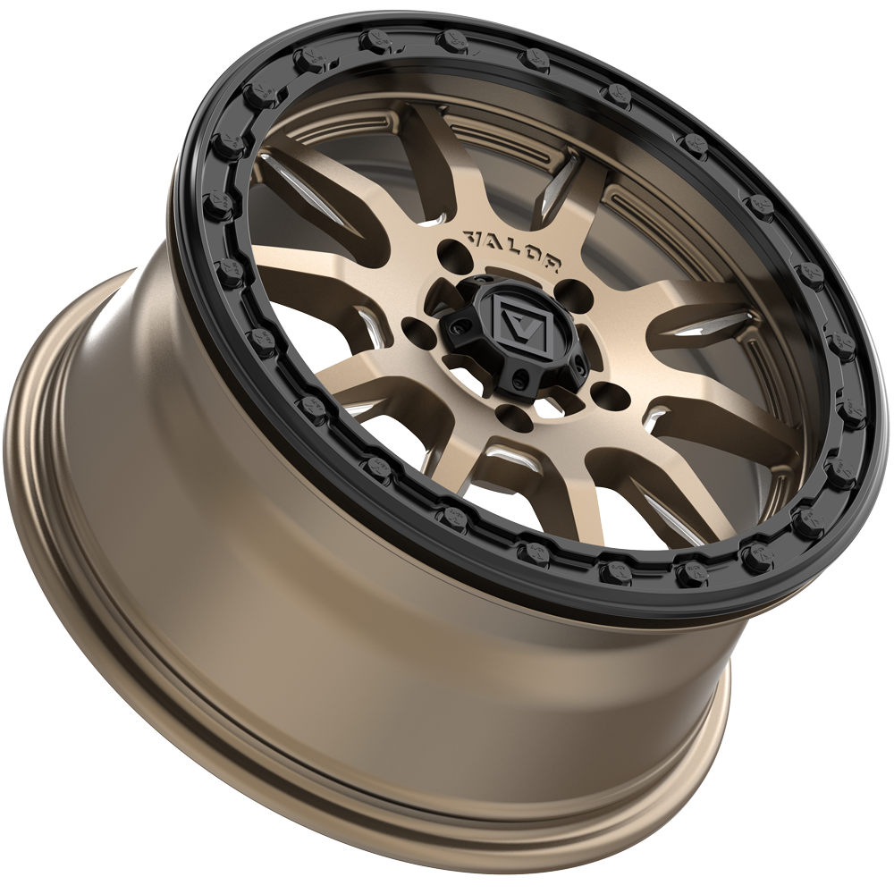 V15 Beadlock UTV Wheel in Satin Bronze - Valor Offroad