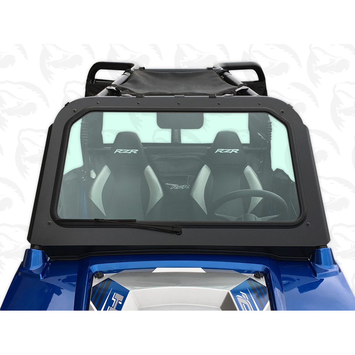 Polaris RZR 570, 800, XP900 Full Glass Windshield with Wiper