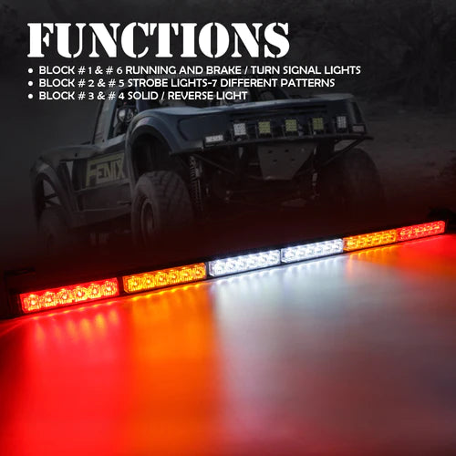 36" RZ Series Offroad Rear Chase LED Strobe Light Bar