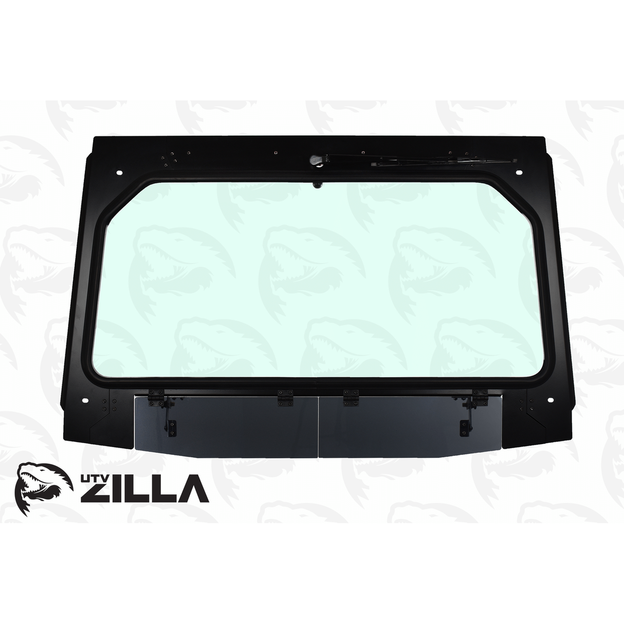 2020-2025 Kawasaki KRX 1000 Black Vented Full Glass Windshield with Wiper