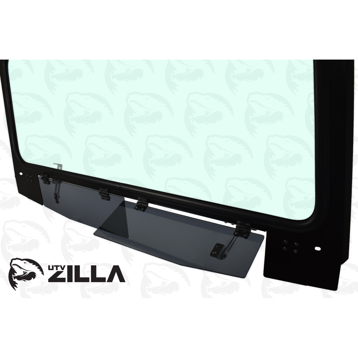 2020-2025 Kawasaki KRX 1000 Black Vented Full Glass Windshield with Wiper