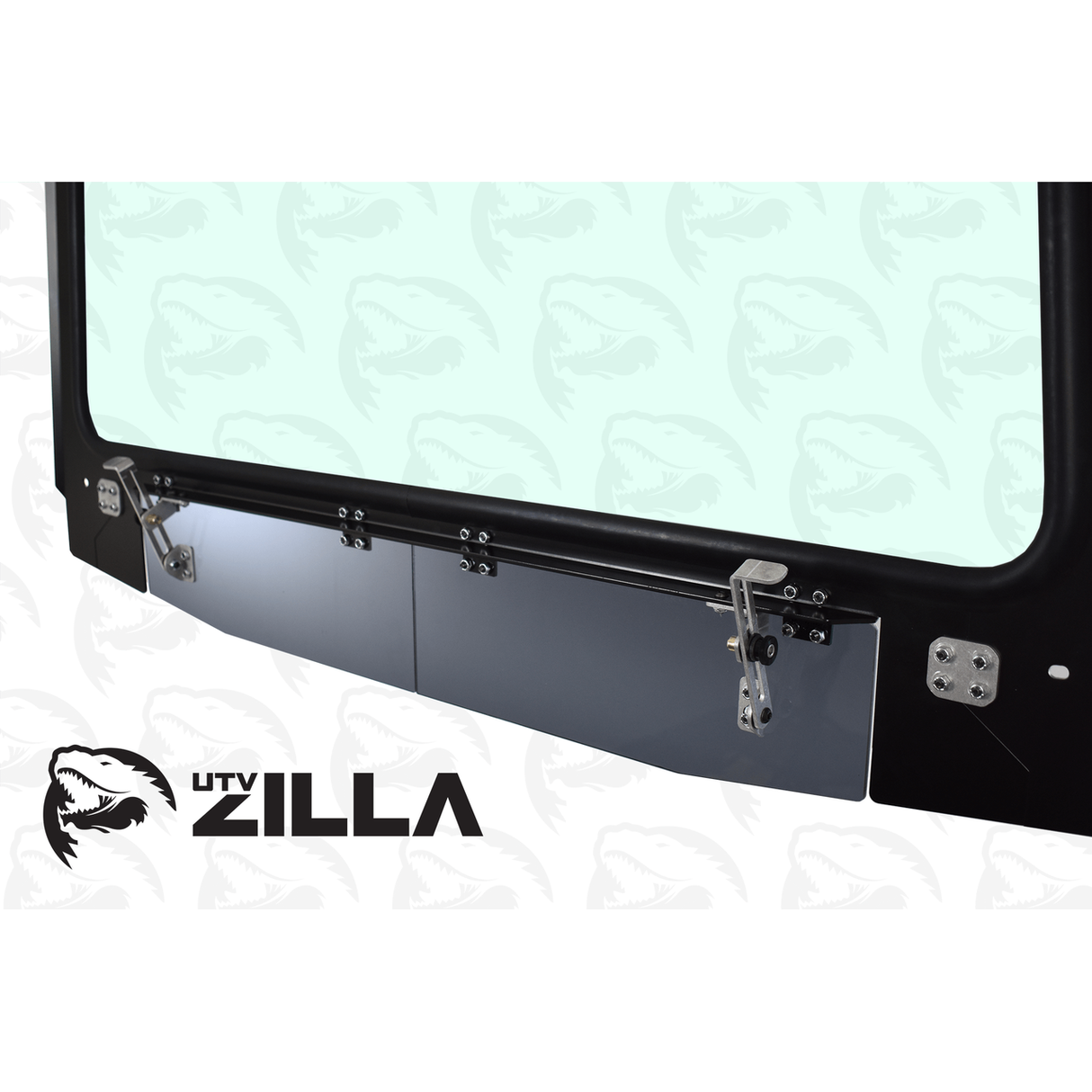 2020-2025 Kawasaki KRX 1000 Black Vented Full Glass Windshield with Wiper