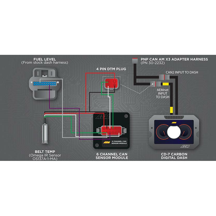 2017-21 Can-am X3 AEM CD-7 Racing Dash (7" Display)