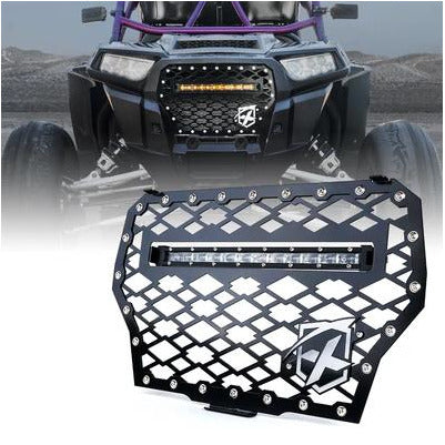 2014-2018 Polaris RZR Turbo Black Mesh Grille with Light bar