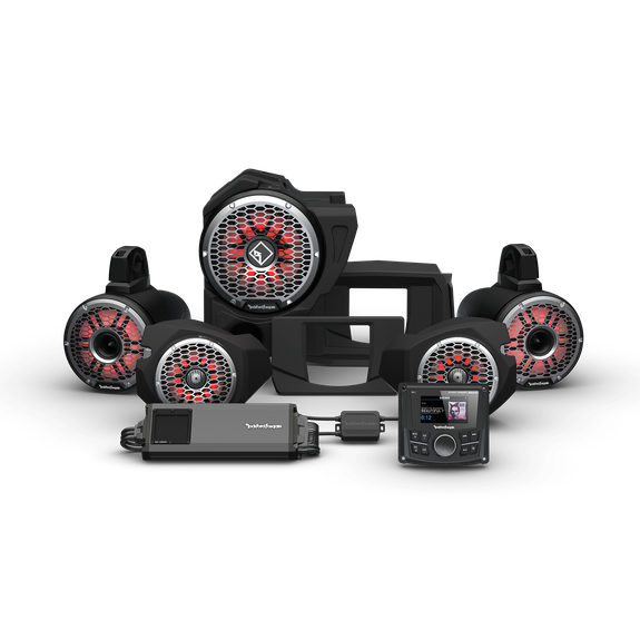 2014+ Polaris RZR XP Stage 6 | Rockford Fosgate PMX-3 1500 Watt Front Color Optix Speaker, Subwoofer & Rear Horn Speaker Kit