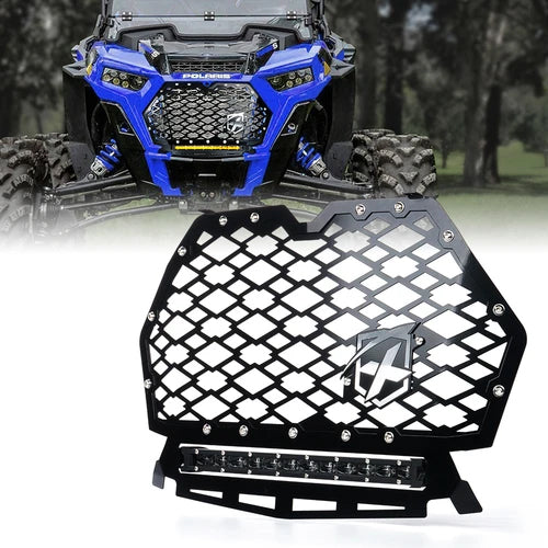 2019-2023 Polaris RZR 1000 Black Mesh Grille with Light bar