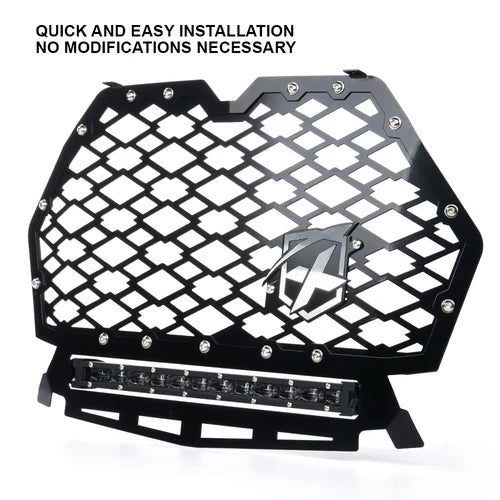 2019-2023 Polaris RZR 1000 Black Mesh Grille with Light bar