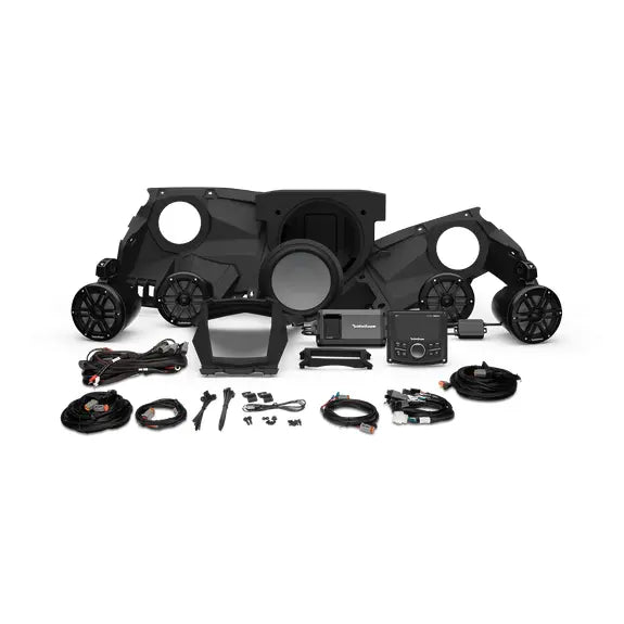 Can-am X3 Stage 4 | Rockford Fosgate PMX-2 800 Watt Front Color Optix Speaker Subwoofer & Rear Speaker Kit