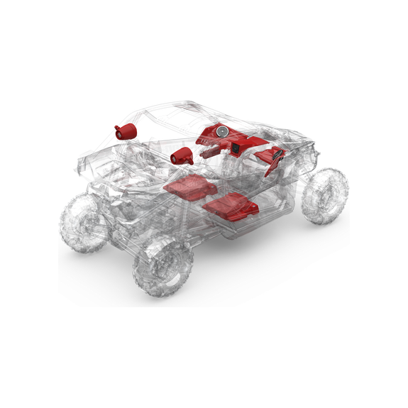 Can-Am X3 Stage 5 | Rockford Fosgate PMX-3 1500 Watt Front Color Optix Speaker Dual Subwoofer & Rear Speaker Kit