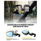 UTV Side View Mirror with LED Spotlight & C-Clamp Brackets