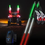 Spiral Static LED Whip Light with Mexico Eagle Flag