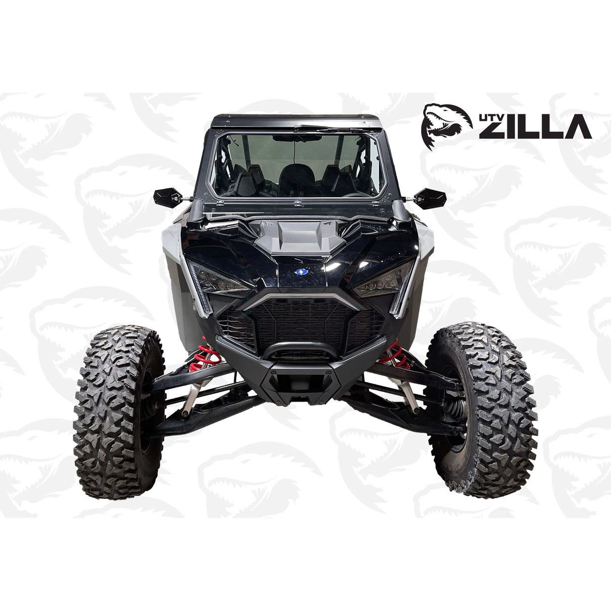 Polaris RZR Pro XP / Turbo R Black Vented Glass Windshield w/ Wiper