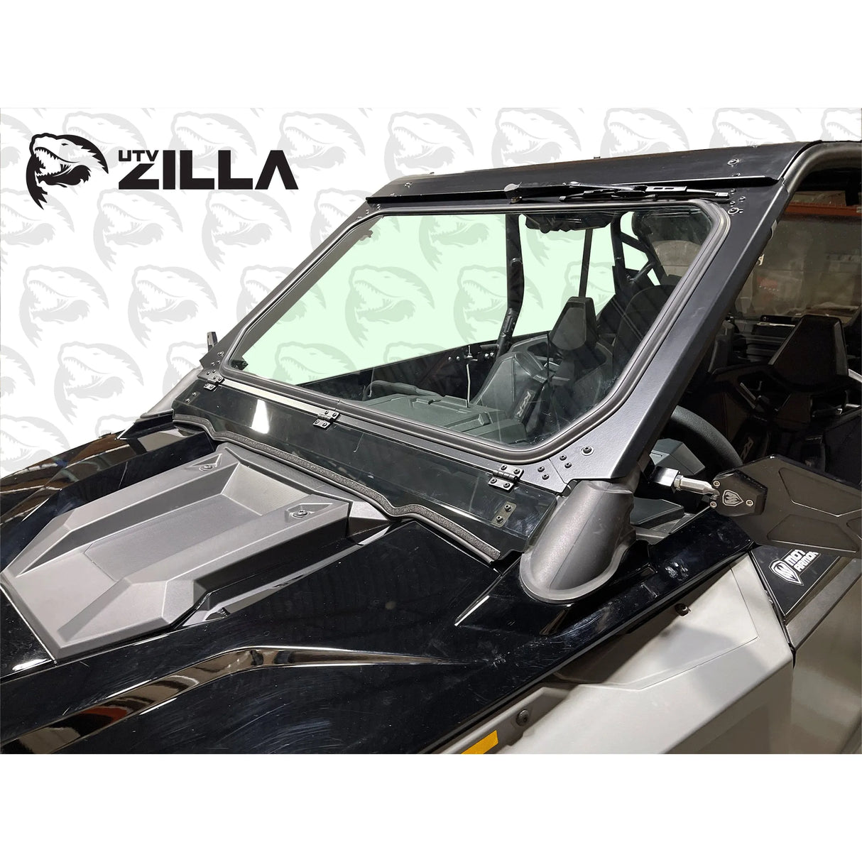 Polaris RZR Pro XP / Turbo R Black Vented Glass Windshield w/ Wiper