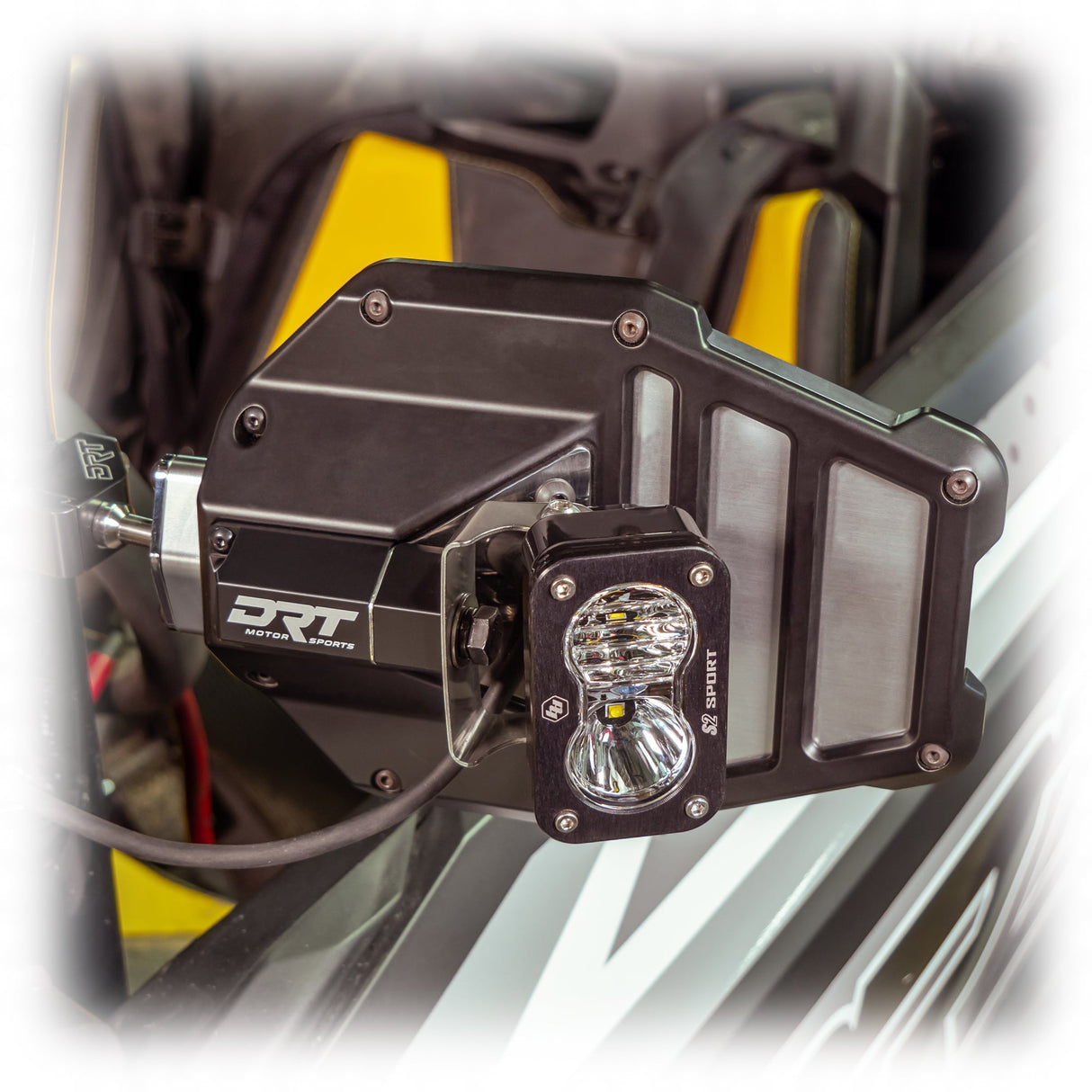 DRT Billet Aluminum Tactical Convex Side Lighted Mirror Set Kit