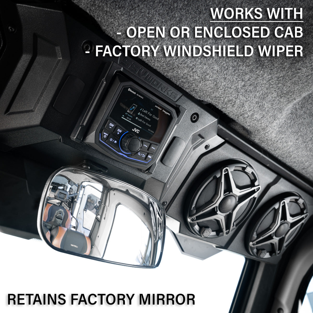 CanAm Defender | 2018-2026 HD10 & 2026 HD11 | Plug-&-Play 4-Speaker Overhead Sound Bar w/JVC MR305 Bluetooth