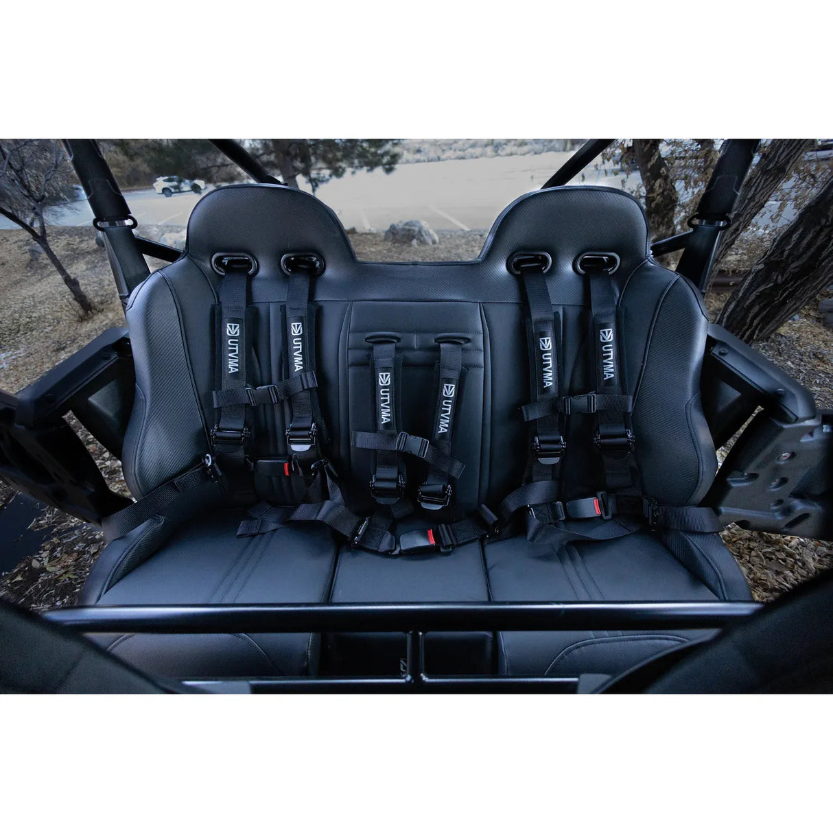 2019-2024 Honda Talon 4 - Rear Bench Seat W Harnesses - Black