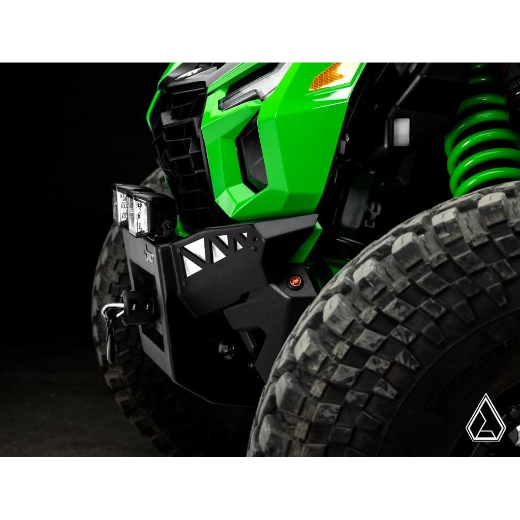 Assault Industries - Kawasaki Teryx H2 Winch-Ready Aluminum Plate Front Bumper