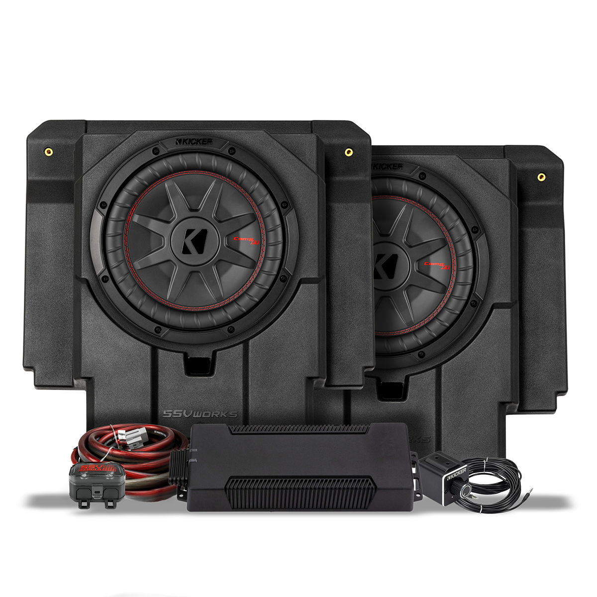 SSV - 2024-2026 Can-Am Maverick R 4-Seater Rear-Seat Plug-&-Play Dual-Subwoofer Add-On Kit