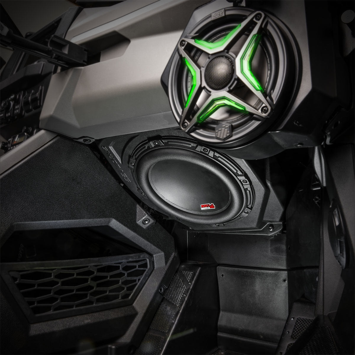 SSV - 2020-2024 Polaris RZR Pro Under-Dash 10" Ported Subwoofer Add-On for Ride Command