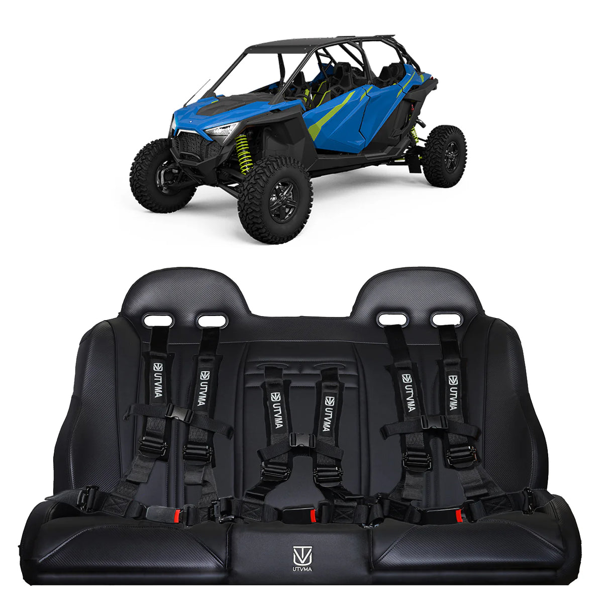 2020-2024 Polaris RZR  Pro XP, Turbo R, Pro R Rear Bench With Harnesses