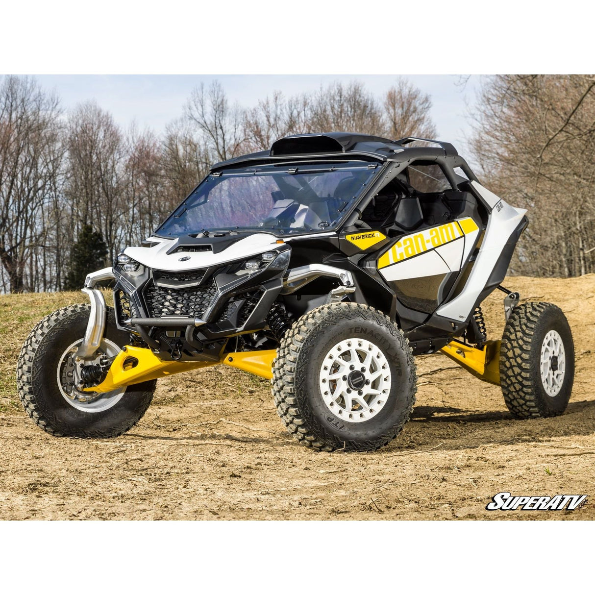 Can Am Maverick R Scratch Resistant Flip Windshield